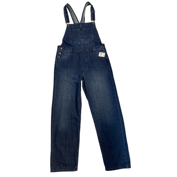 Free People NWT We The Free Ziggy Denim Overalls Size M Short Version - Picture 6 of 15